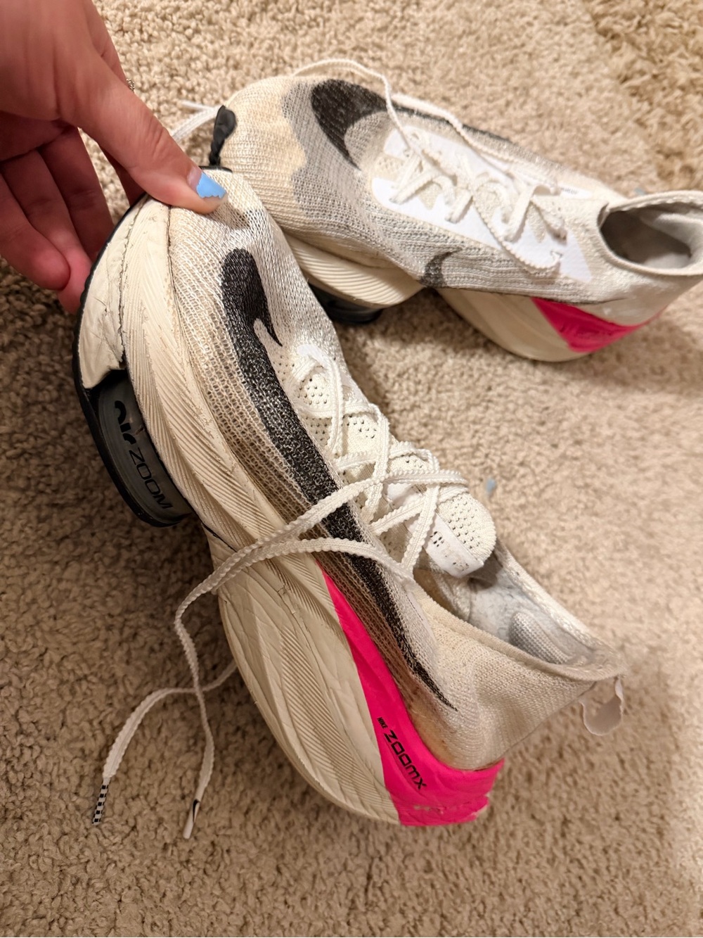 Nike Women’s White Black & Pink ZoomX Running Shoes